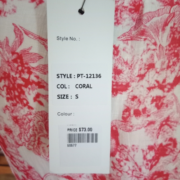 Papillon Blanc Red and White Floral Dress - Picture 3 of 3